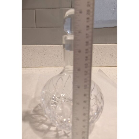 Elegant Crystal Decanter with Stopper 6" Tall barware - Picture 8 of 14